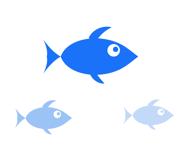 Three fish illustration